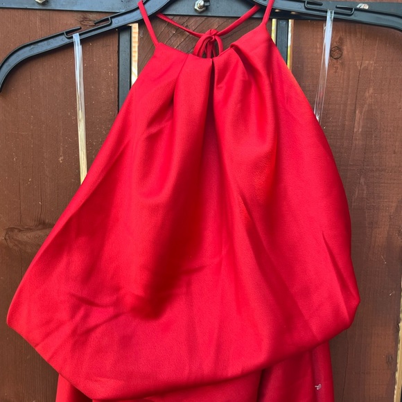 New House of CB ZANAB THIGH SLIT MAXI DRESS size small red rose - Picture 9 of 10